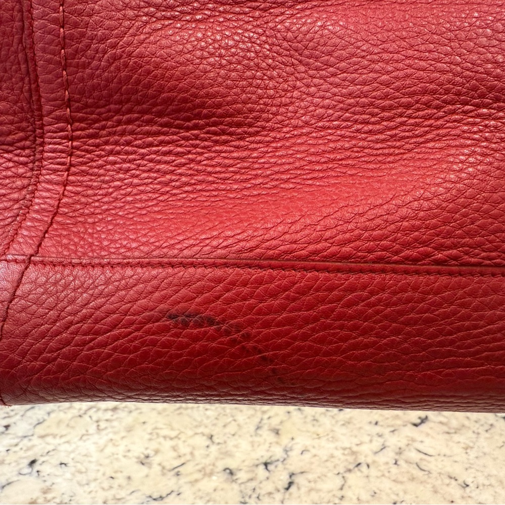 Salvatore Ferragamo EUC Verve Vintage Red Calfskin Leather Satchel - Picture 6 of 13